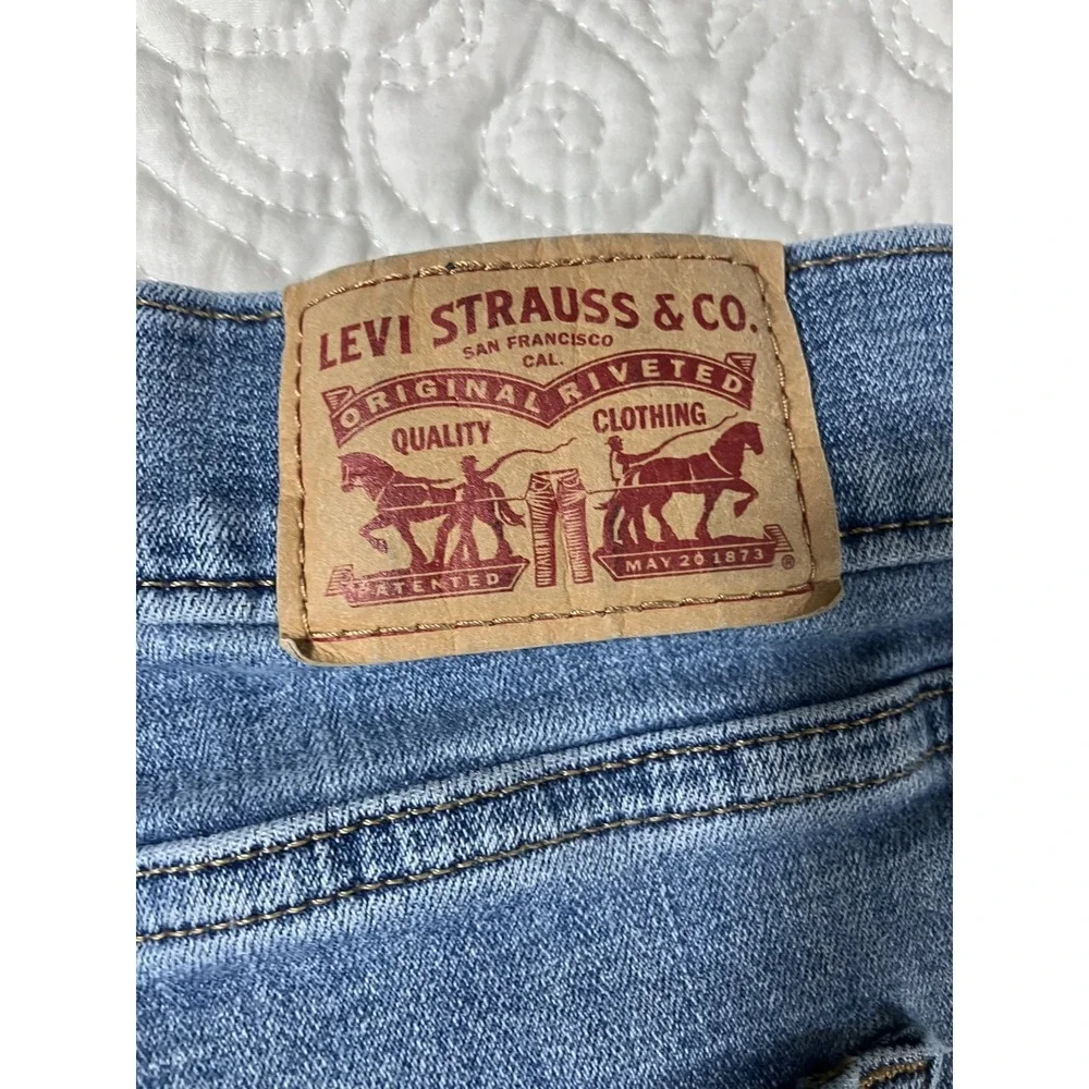 Levis Classic Bootcut Denim Jeans Women's Size 14 Stretch Medium Wash Western - Picture 8 of 11